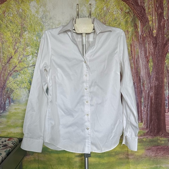 Lands' End Tops - Land’s End Button Up Top White Size 8 Womens